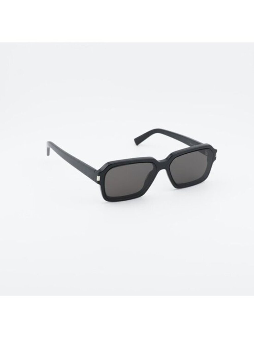 Saint Laurent SL611 001 Sunglasses Black Rectangle Frame, Grey Lenses - Picture 9 of 12